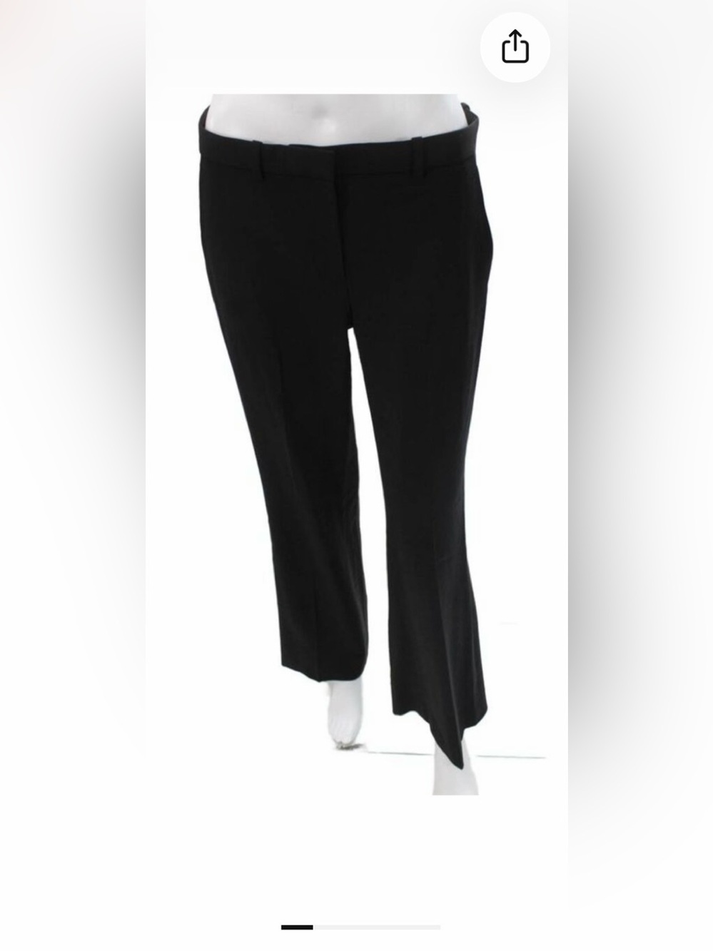 Theory Classic Demetria Black Women's Wide-Leg Pants Size 4